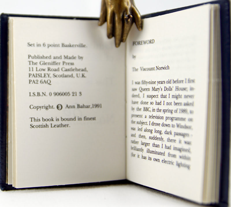 Queen Mary's Dolls' House Library. Copyright page