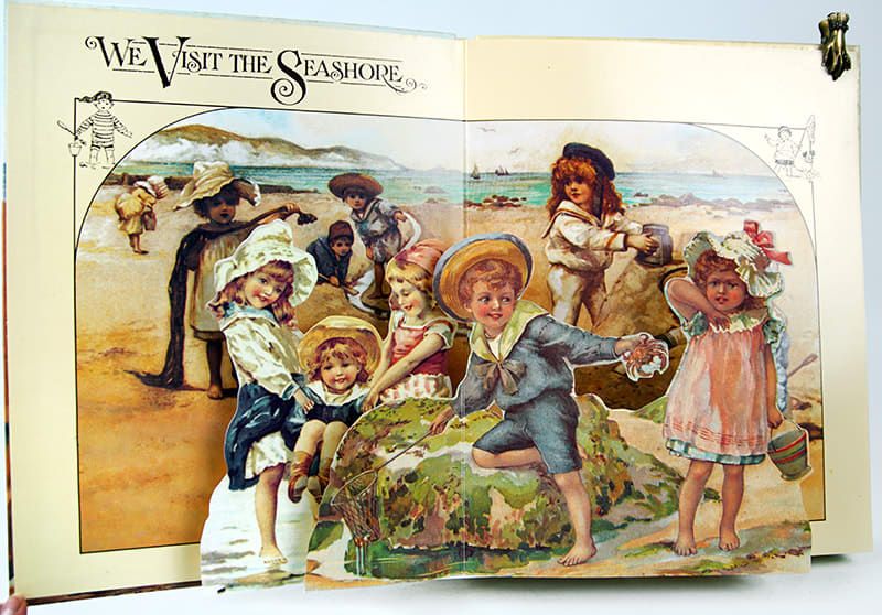 We Visit the Seashore reproduction. Illustrated spread