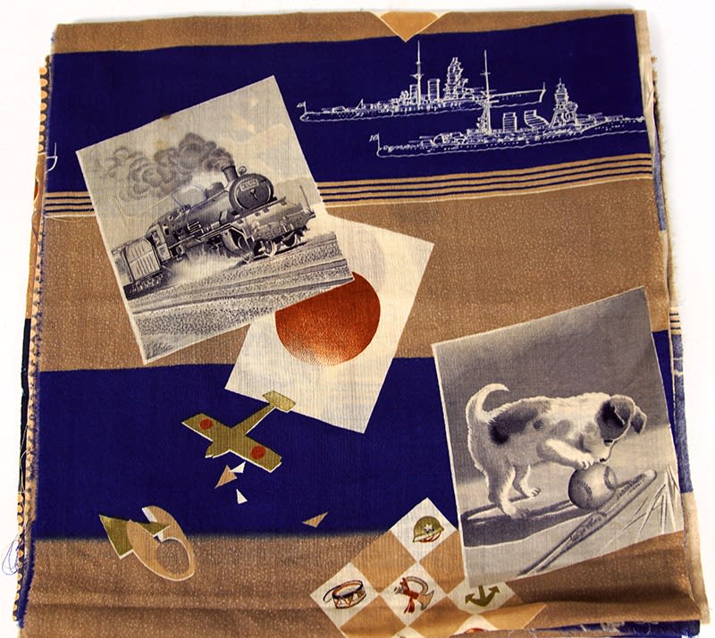 Nine pieces of propaganda (omoshirogara) fabric