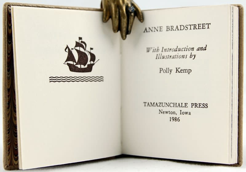 Anne Bradstreet. Title-page spread