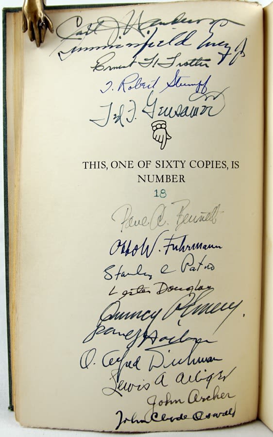 Spinach from Many Gardens. Signatures