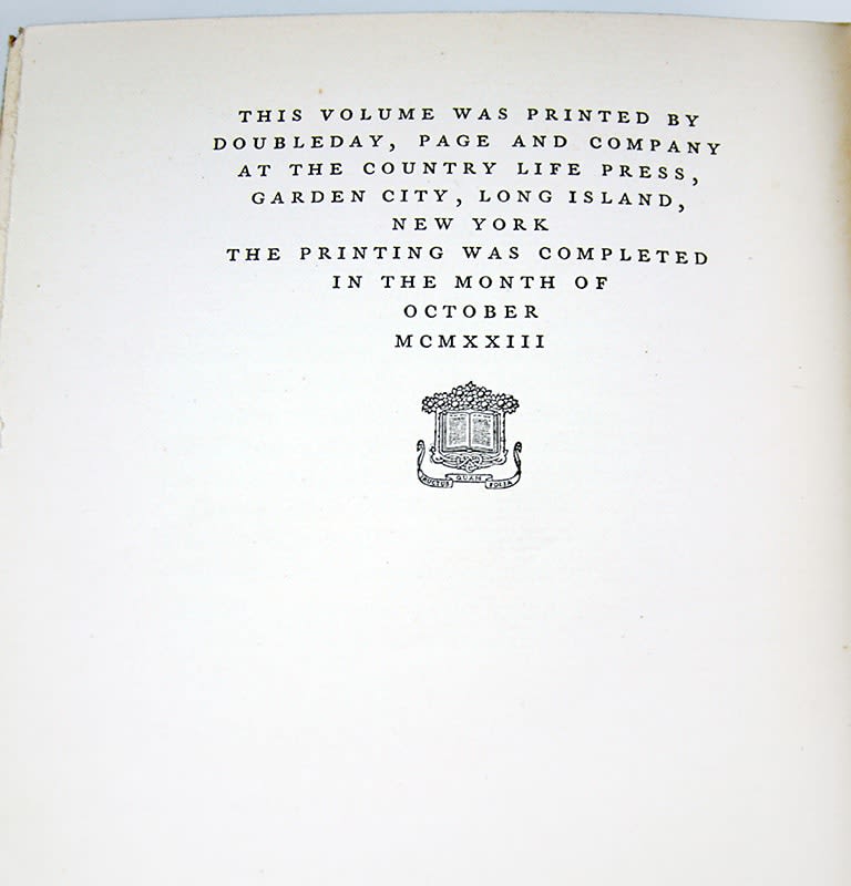 The Rover by Joseph Conrad. Copyright page
