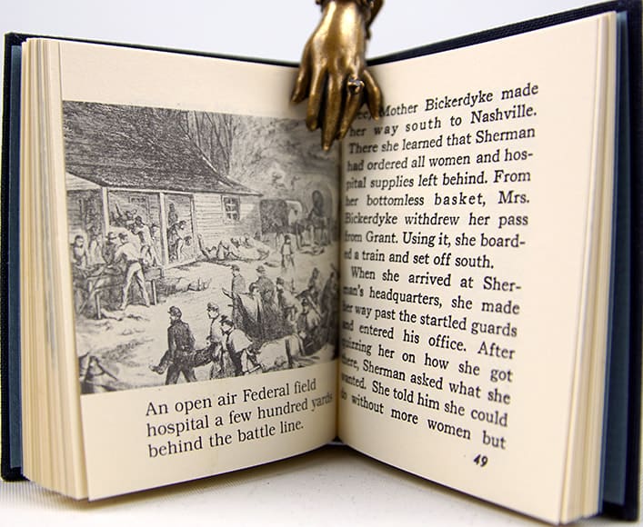 Mother Bickerdyke: Civil War Mother to the Boys by Karen K. Osborne. Interior page with illustration.