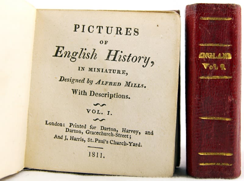 A Miniature Historic Library in 4 Volumes. English History title page and second volume