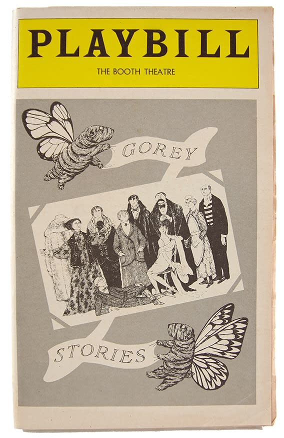 Playbill for Gorey Stories. Front cover