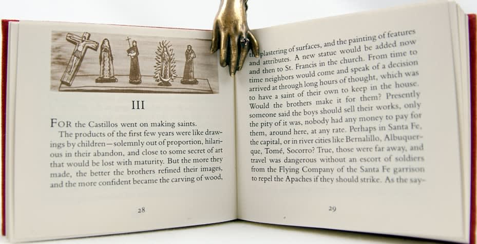 The Saintmaker's Christmas Eve. Illustrated text spread