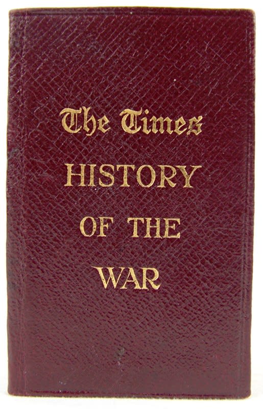 The Times History of the War (cover title). Front cover board.