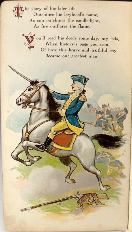 Boyhood Days of George Washington. by Carolyn S. Hodgman, illustrated by A.B. Levering. Interior page with illustrations.
