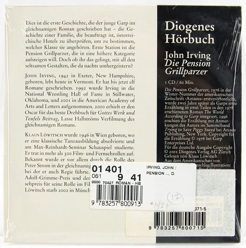 Die Pension Grillparzer. Back cover