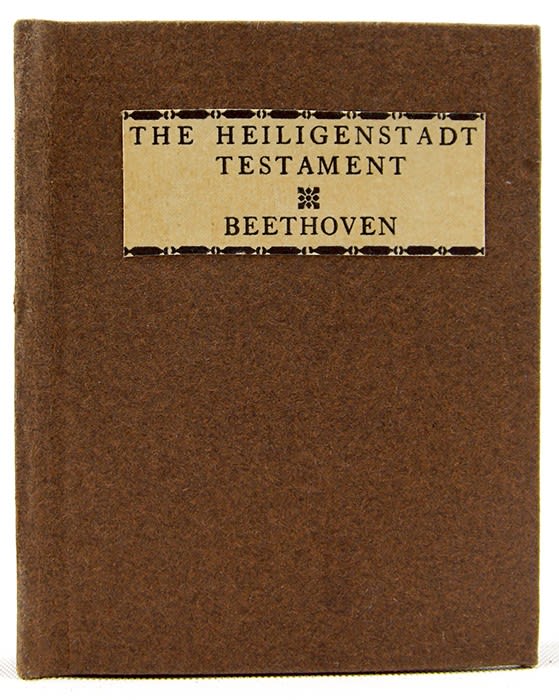 The Heiligenstadt Testament by Ludwig van Beethoven. Front cover board.