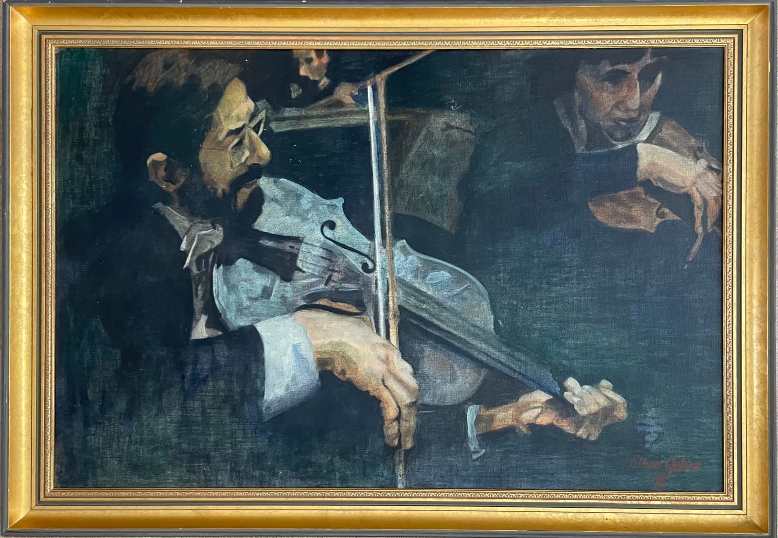 Lillian Gulien, Man with Violin , 1978
