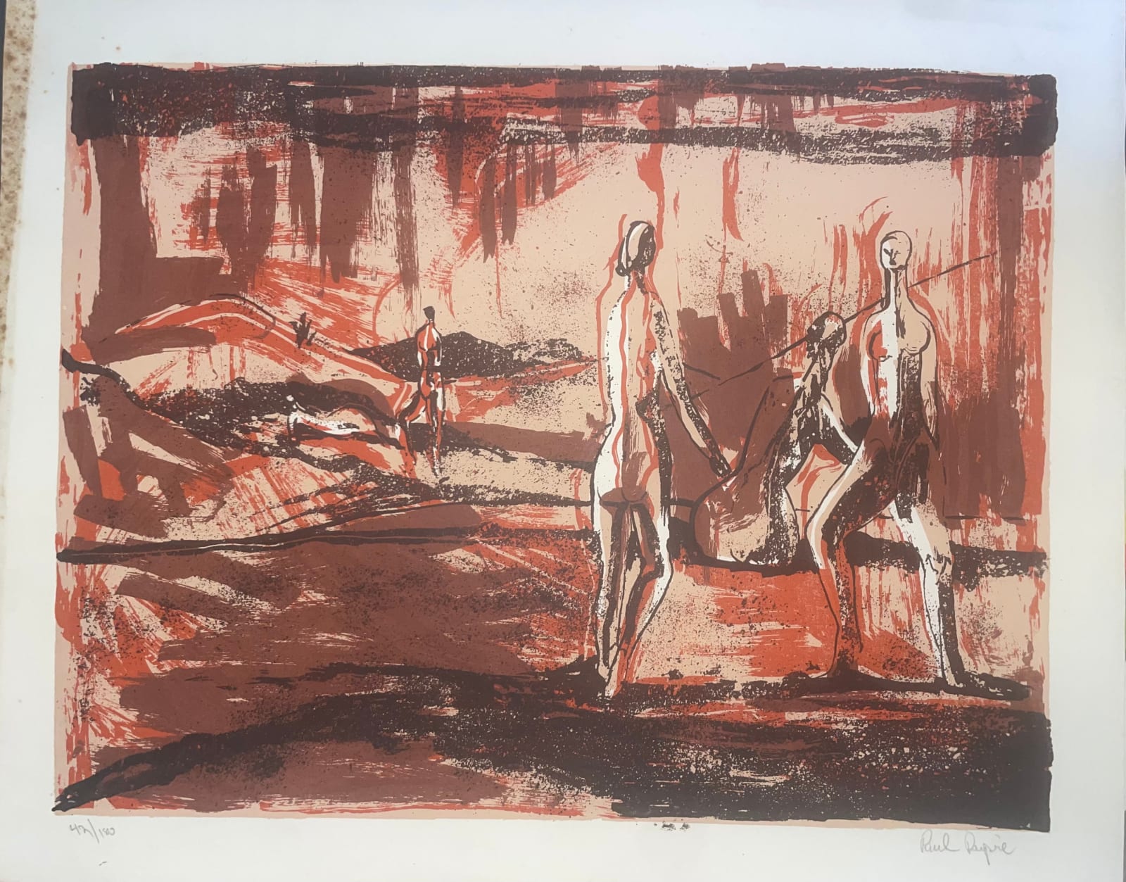 Paul Dupre, Figures at the Beach, 1970