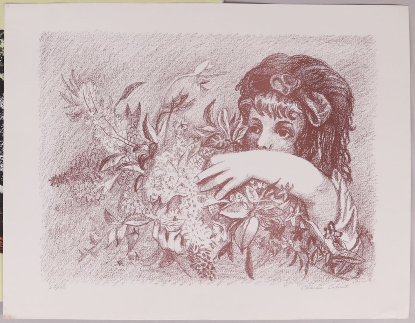 Charles Calvert, Girl with Flowers, 1960's