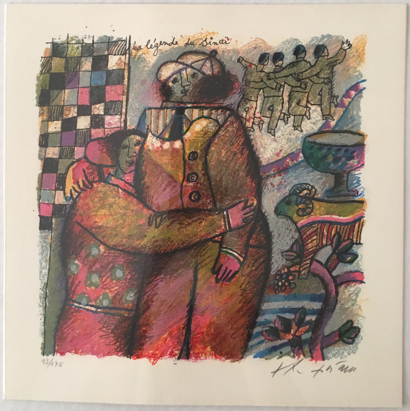 Theo Tobiasse, Les Personages (Suite of 4), 2000
