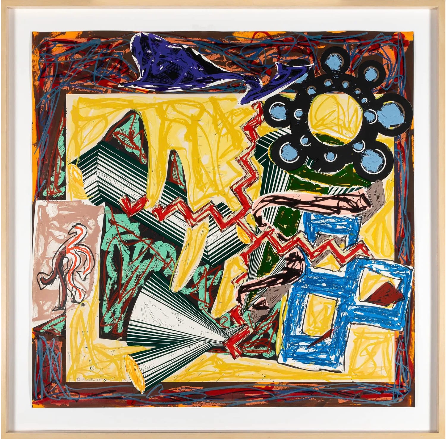 Frank Stella, Then Came a Fire and Burnt the Stick (AXSOM 275), 1984