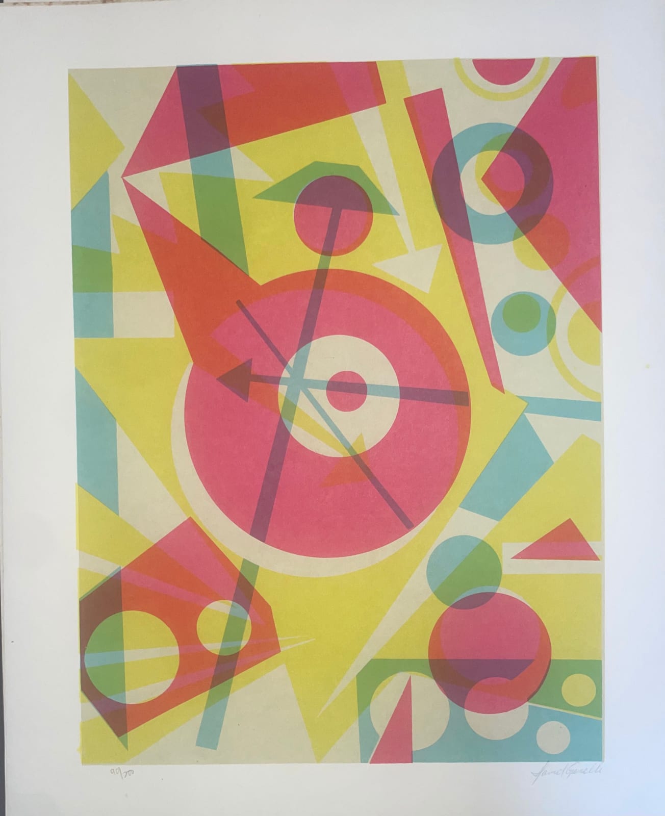 Samuel Genelli, Geometric Color screenprint, 1970