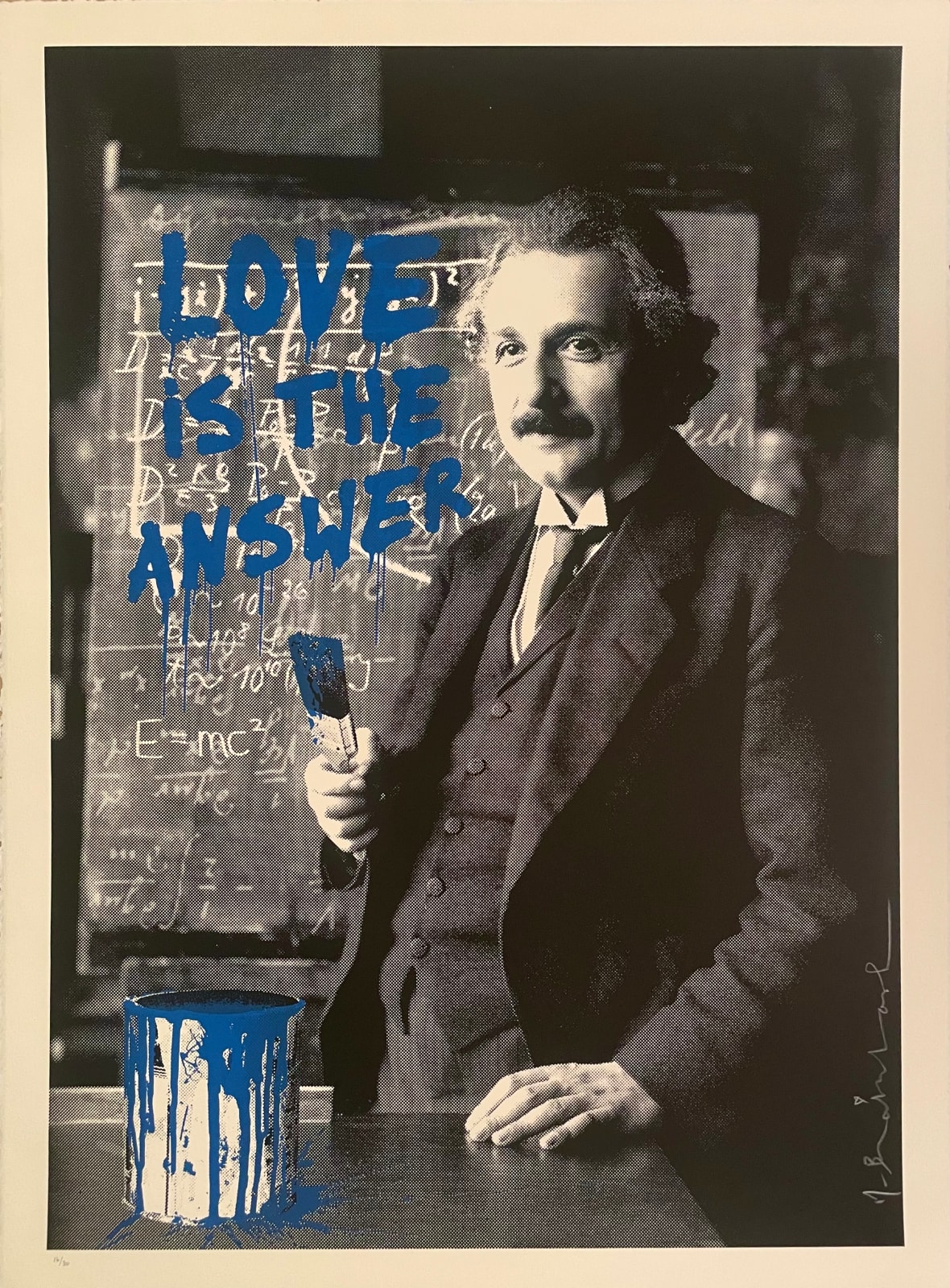 Mr. Brainwash, Happy Birthday Einstein (Blue), 2018