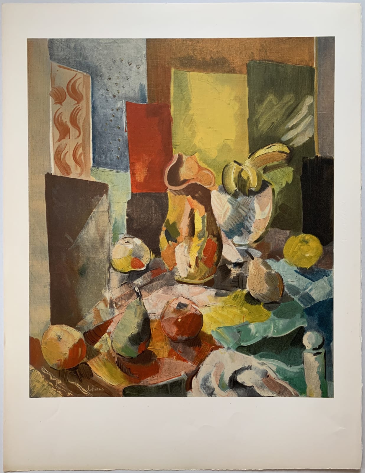 Charles Dufresne, Nature Morte a la Nappe de Couleur, 1936, 1971
