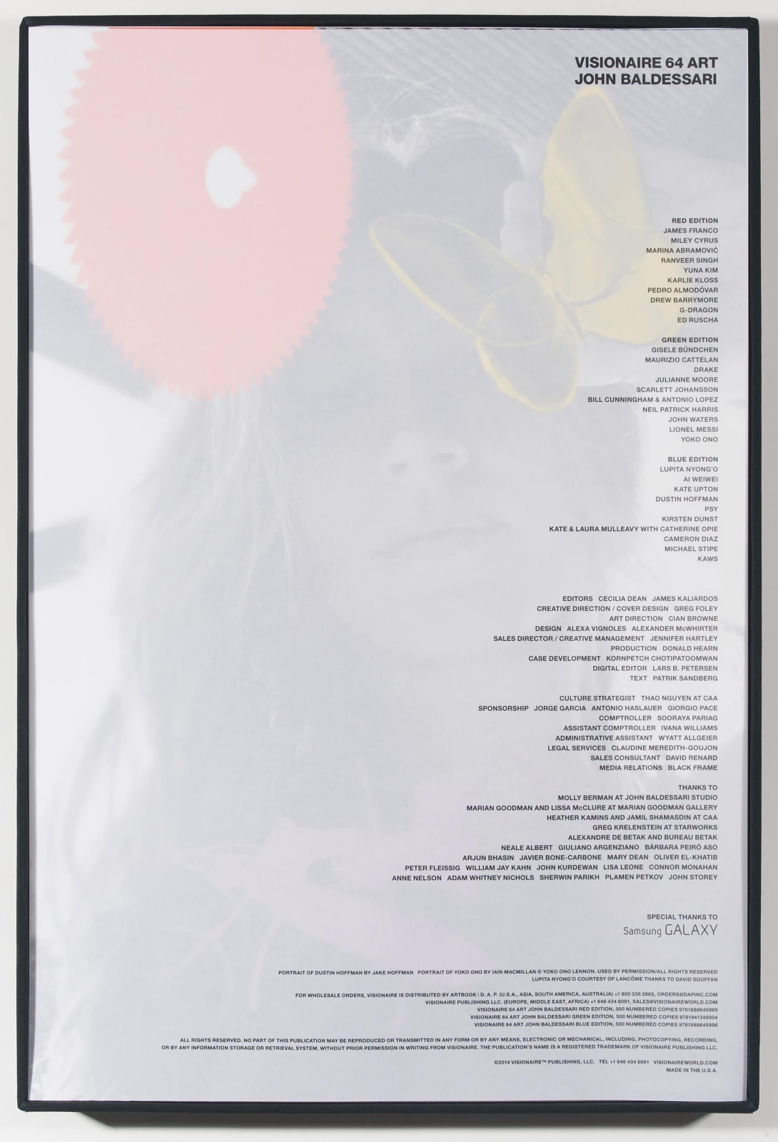 John Baldessari, Visionaire 64 Art Portfolio (Red), 2014