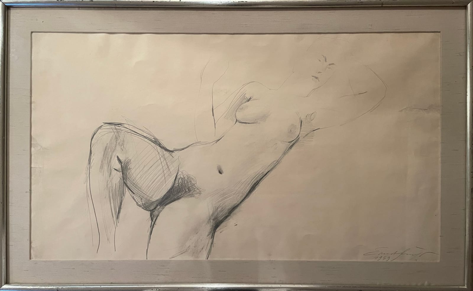 Ernst Fuchs, Untitled Nude Drawing, 1959