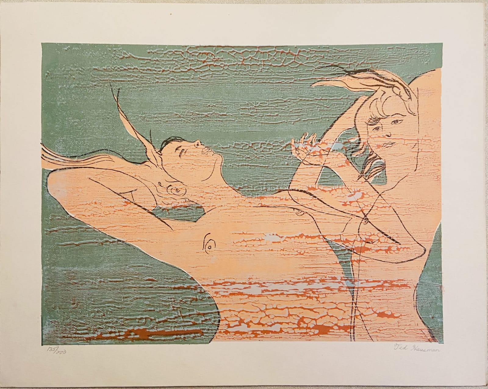 Ted Hausman, Nude Couple Dancing, 1970