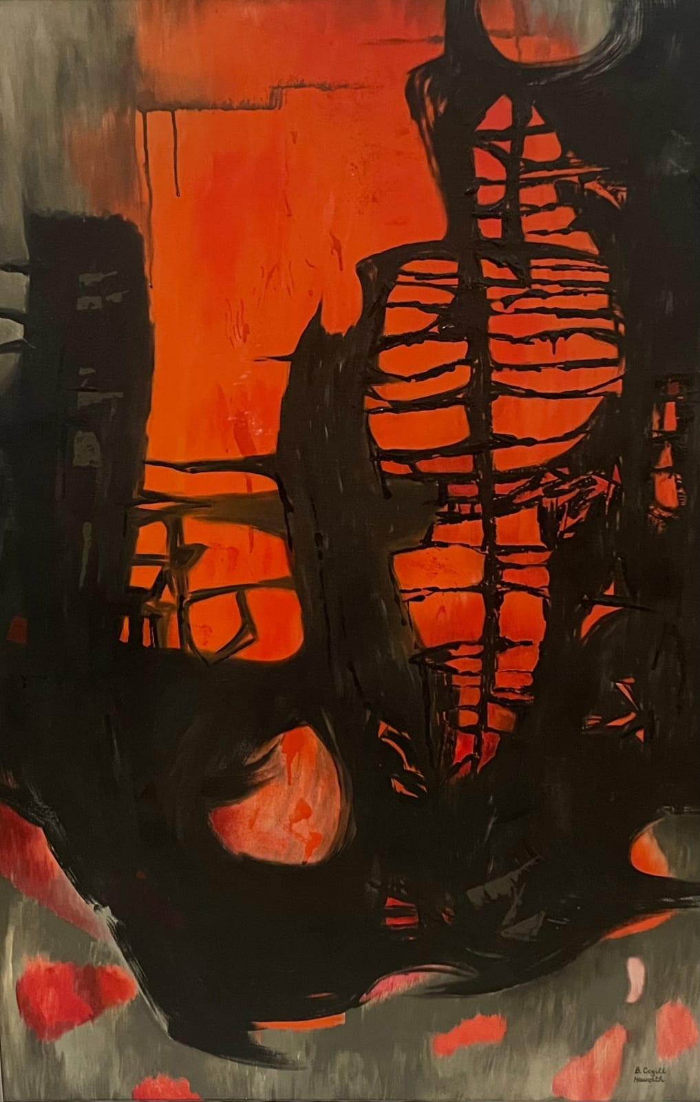 B. Coghill Haworth, Red and Black Abstract