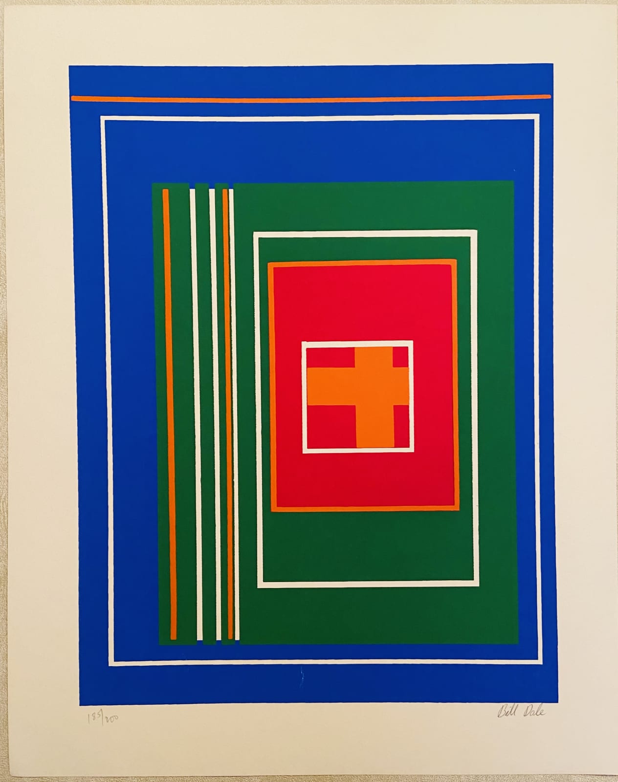 Bill Dale, Blue Red Green Abstract, 1970