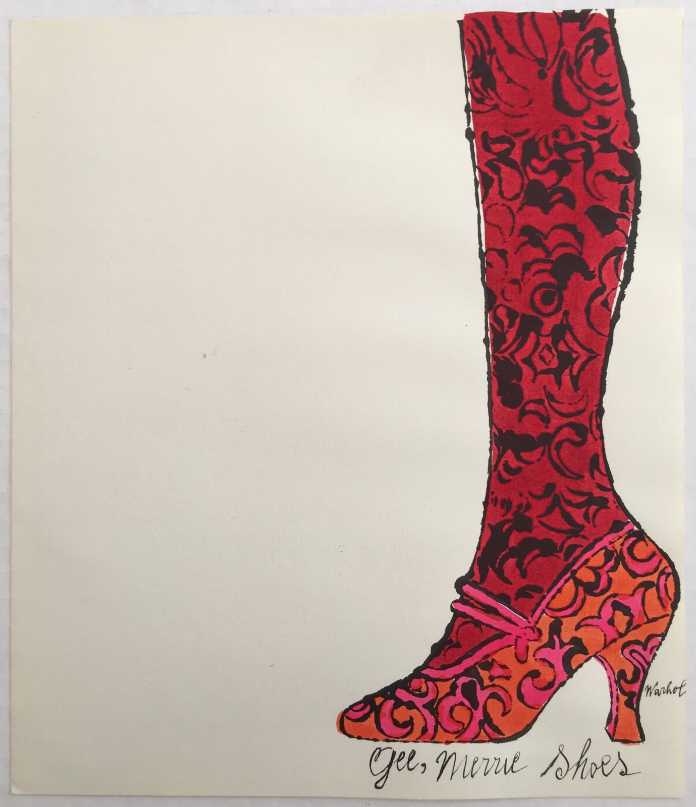 Andy Warhol, Gee, Merrie Shoes (Not in F. & S.), 1956