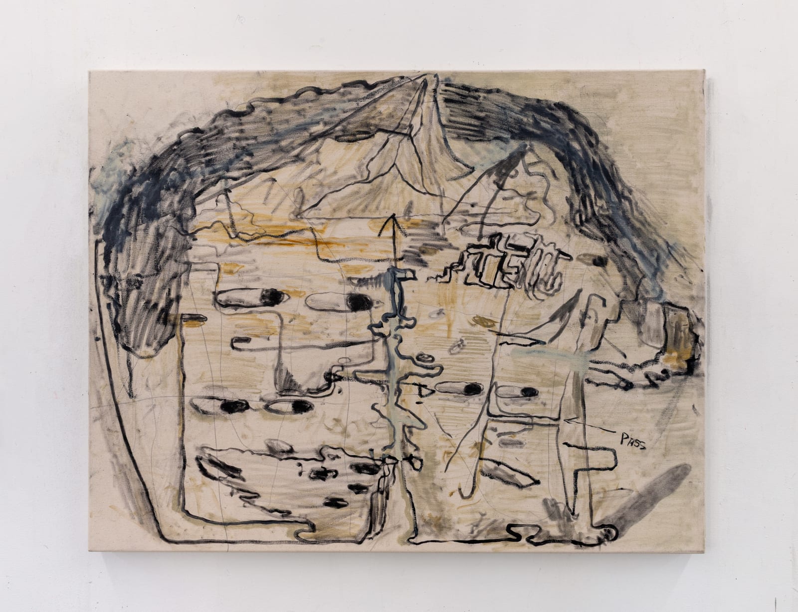 Taylor A. White, Pass, Sight, Hair, 2025 (wall)