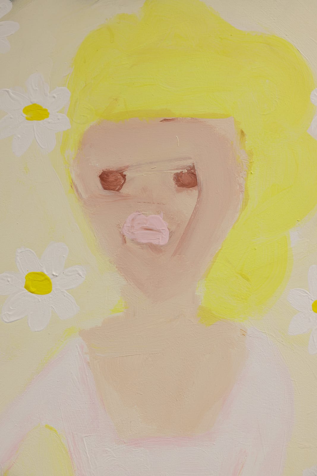 Gabrielle Graessle, m.a. reads j.j.r, 2025 acrylic and spray on canvas