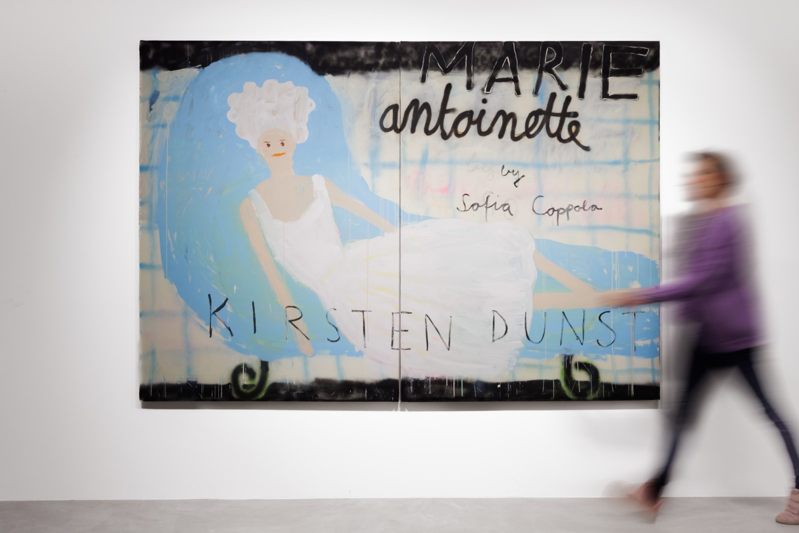 Gabrielle Graessle, marie antoinette by s.c., 2024, acrylic and spray on canvas (diptych)