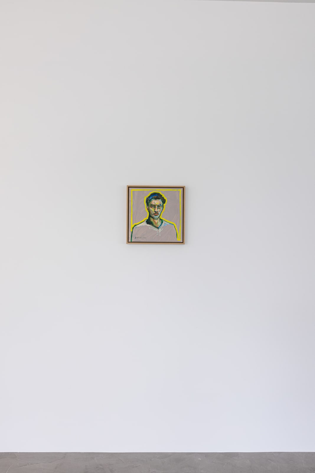 Agnes Grochulska, Portrait with a Yellow Outline #2, 2020
