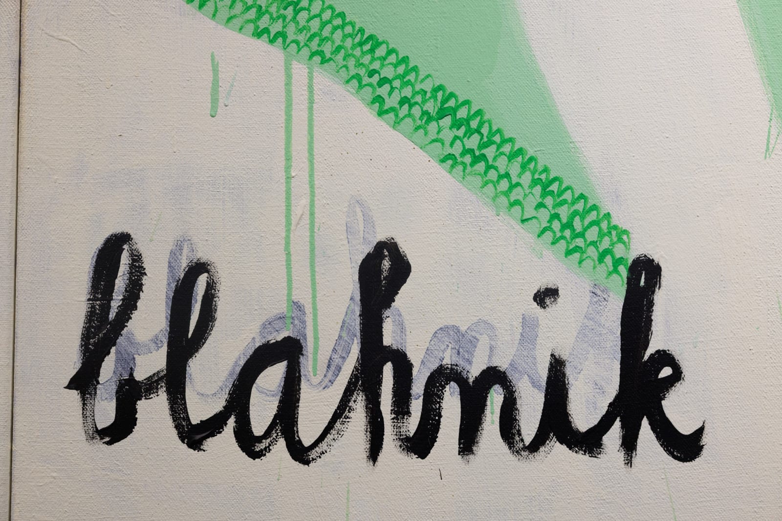Gabrielle Graessle, manuel blahnik shoes, 2024, acrylic and spray on canvas