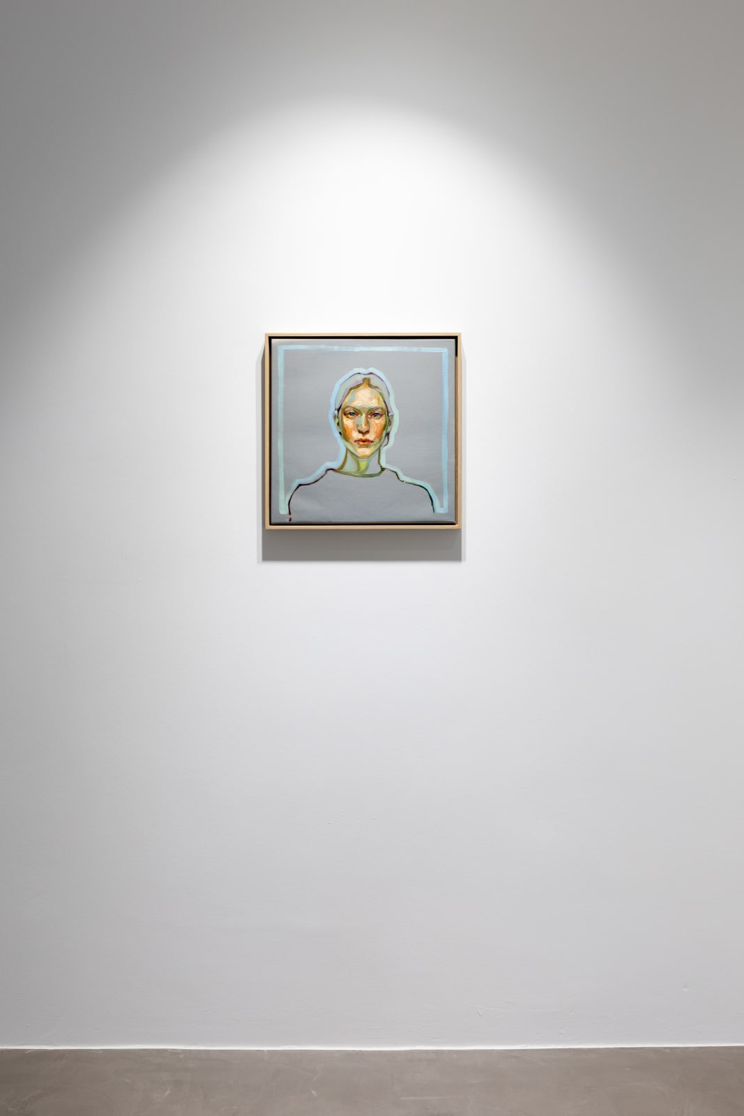 Agnes Grochulska, Portrait with Silver Outline, 2020