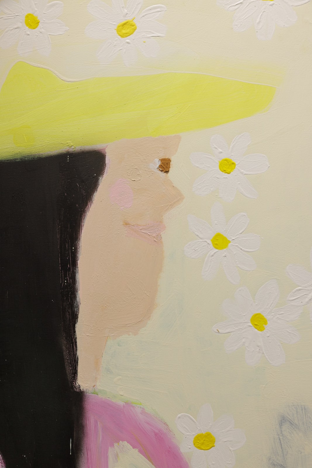 Gabrielle Graessle, m.a. reads j.j.r, 2025 acrylic and spray on canvas