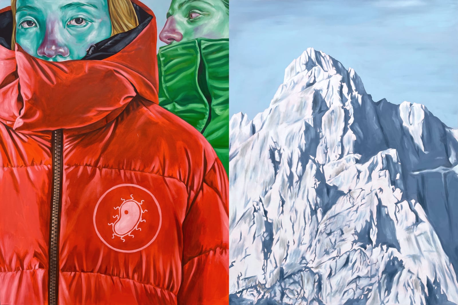Damien Cifelli Summiting Taro Mountain (Diptych), 2023