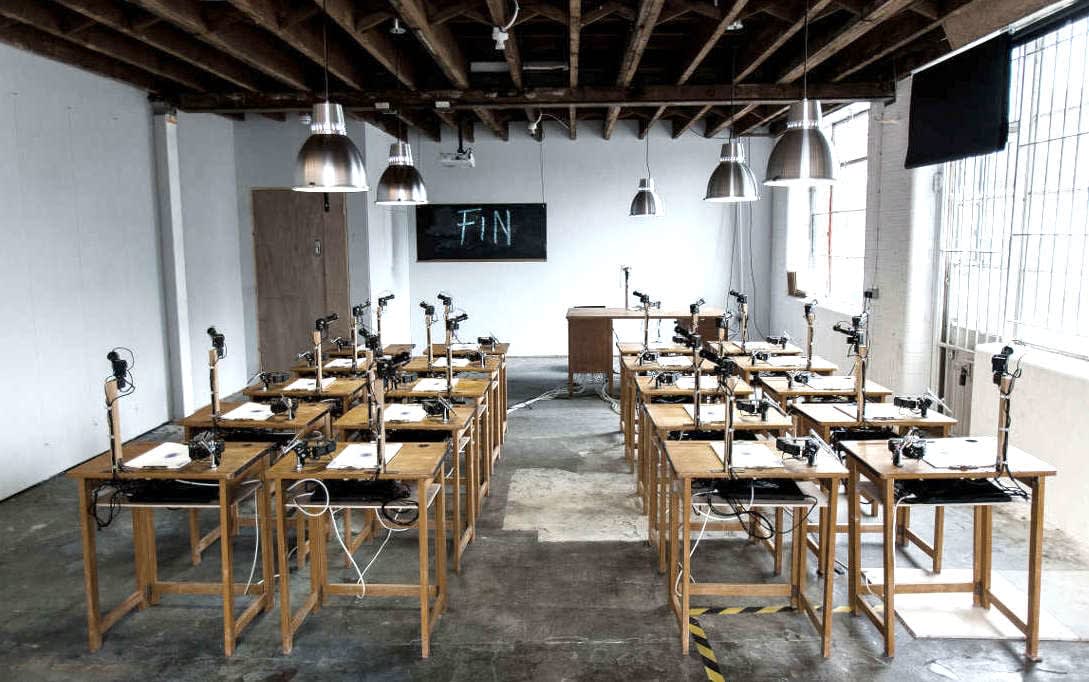 Patrick Tresset, Human Study #4 Classroom, 2017-2019