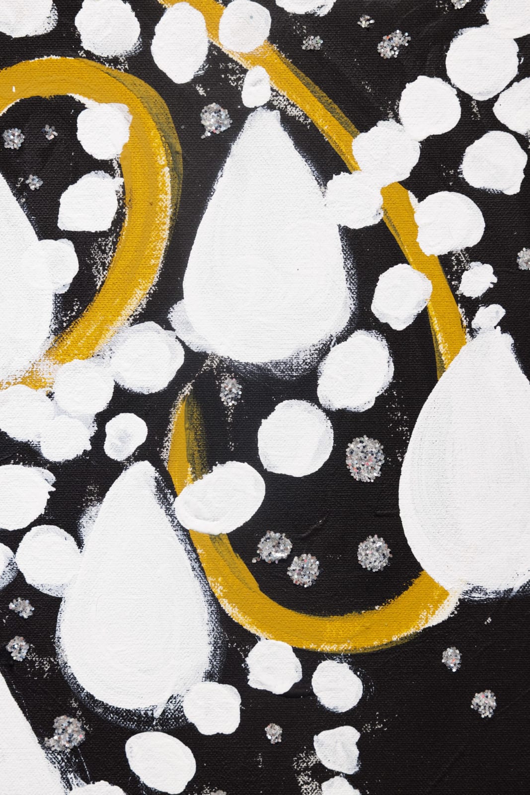 Gabrielle Graessle, lustre de versaille, 2024, acrylic and glitter on canvas