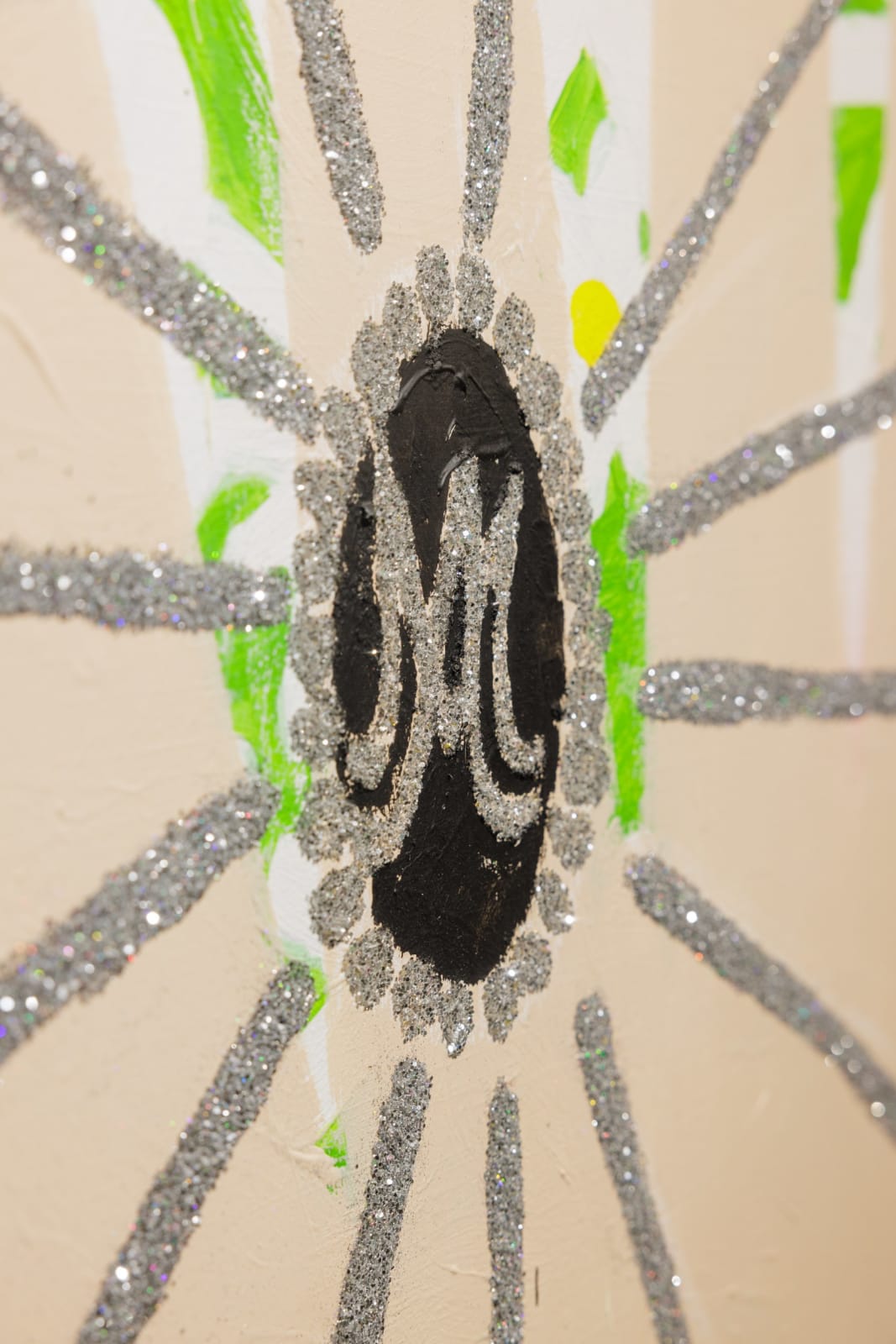 Gabrielle Graessle, daisy days, 2025 acrylic and glitter on canvas