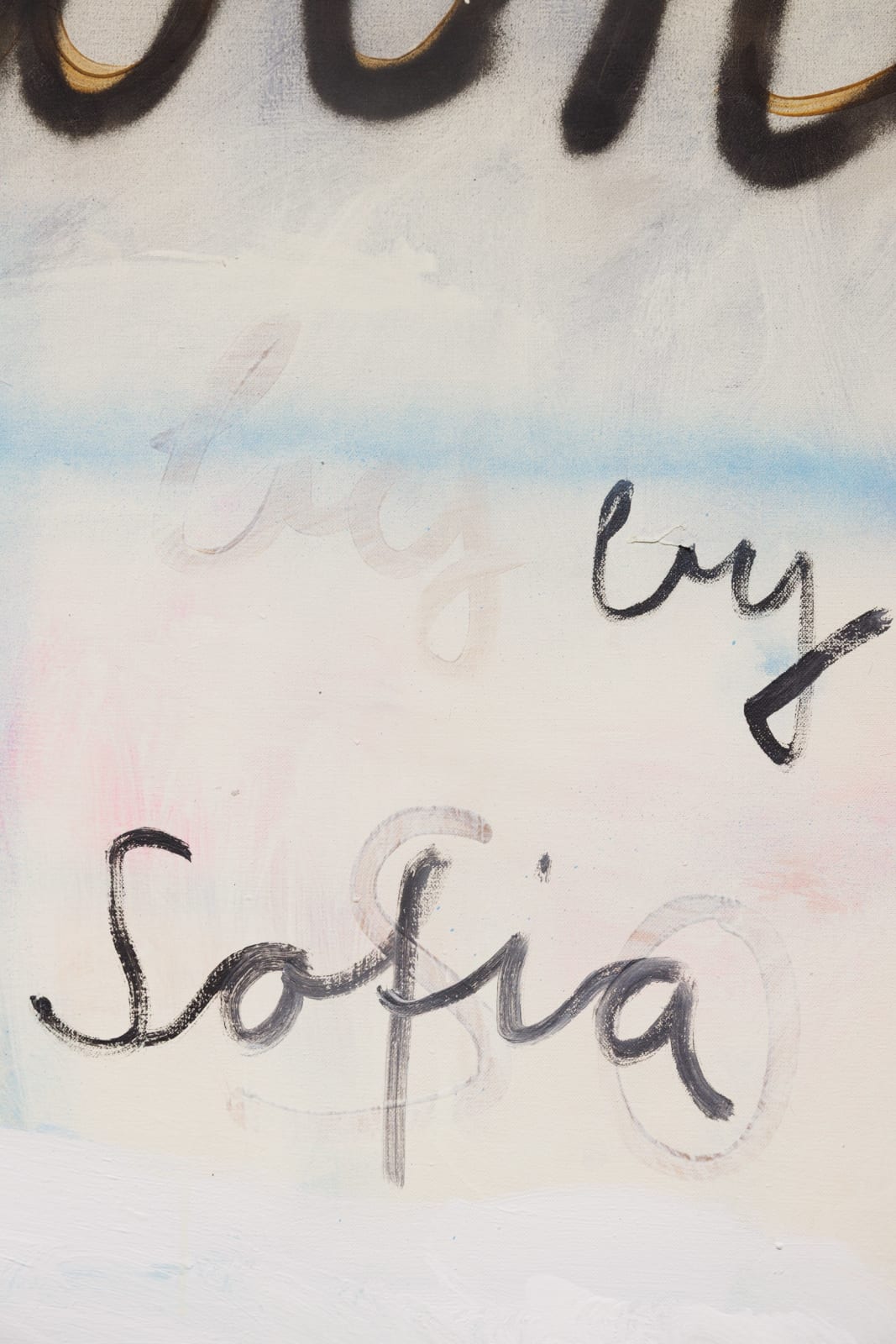 Gabrielle Graessle, marie antoinette by s.c., 2024, acrylic and spray on canvas (diptych)