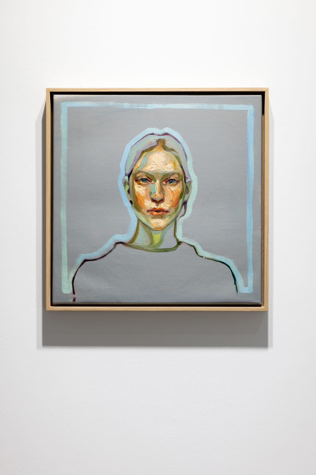 Agnes Grochulska, Portrait with Silver Outline, 2020