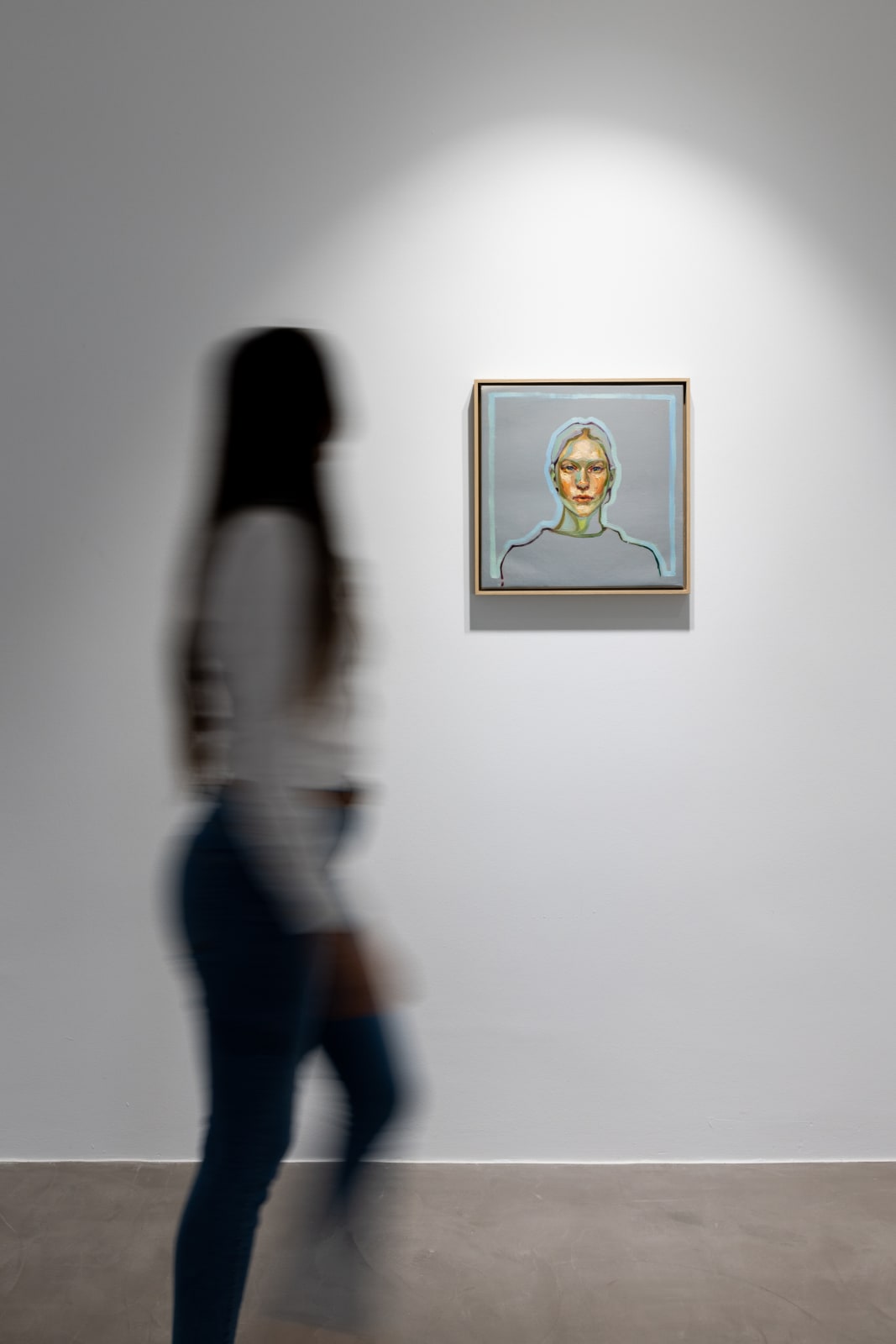 Agnes Grochulska, Portrait with Silver Outline, 2020