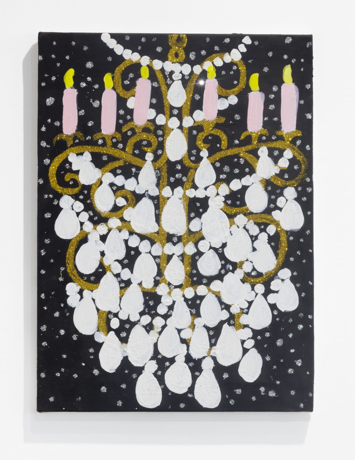 Gabrielle Graessle, lustre, 2024, acrylic and glitter on canvas