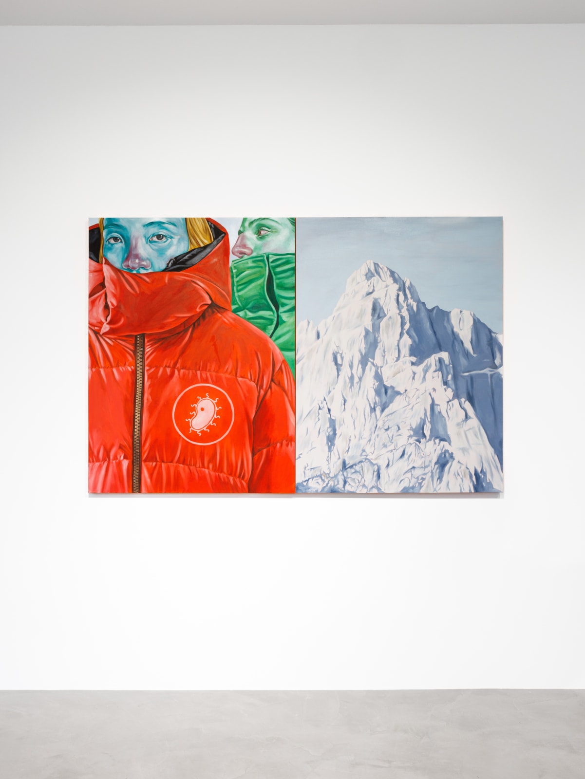 Damien Cifelli Summiting Taro Mountain (Diptych), 2023 Installation PULPO GALLERY