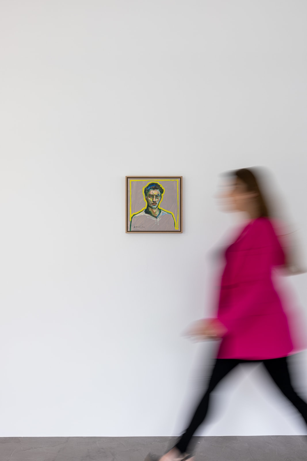 Agnes Grochulska, Portrait with a Yellow Outline #2, 2020