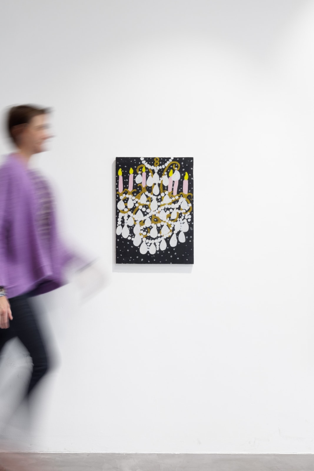 Gabrielle Graessle, lustre, 2024, acrylic and glitter on canvas