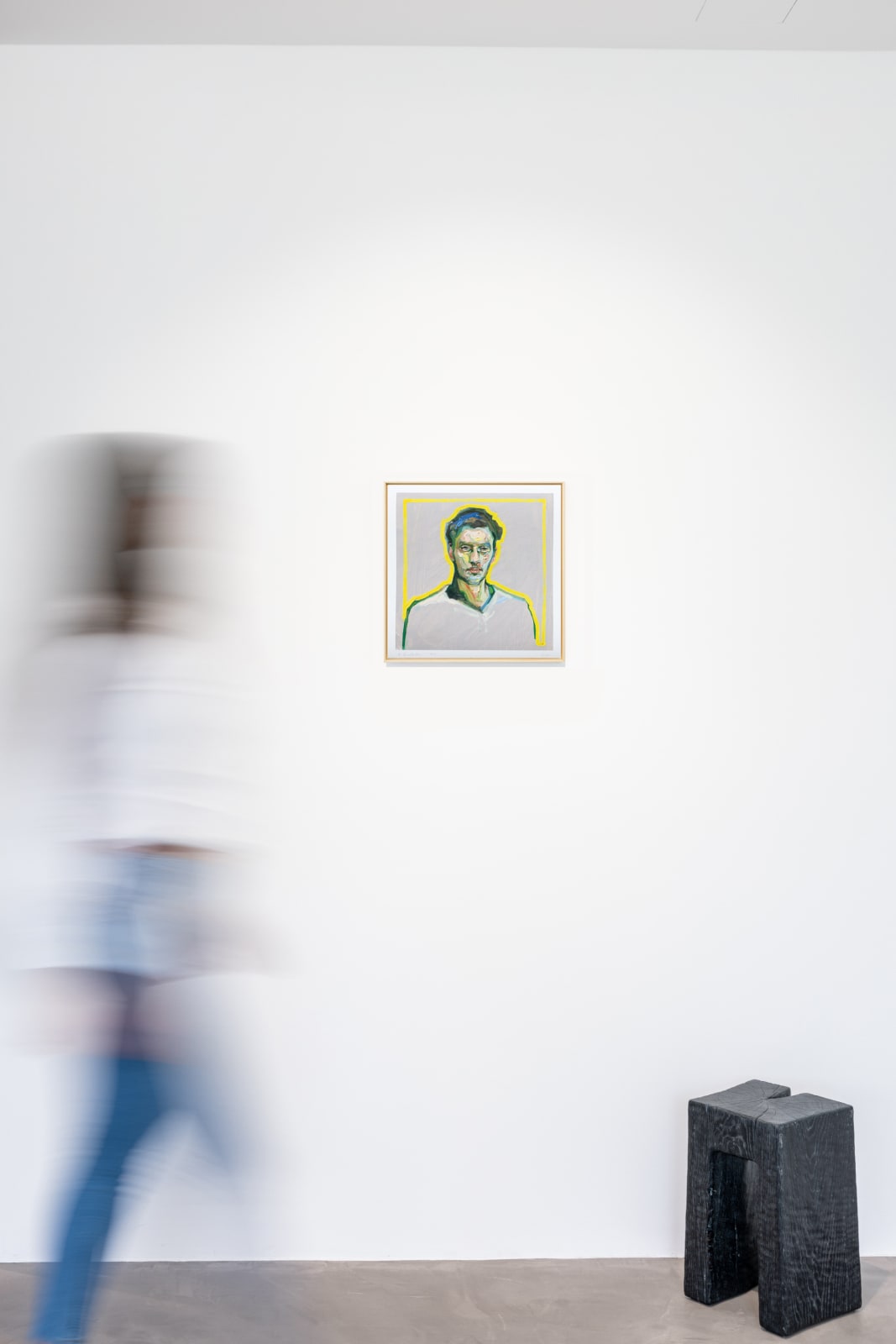 Agnes Grochulska, Portrait with a Yellow Outline #2 - Handfinished, 2022