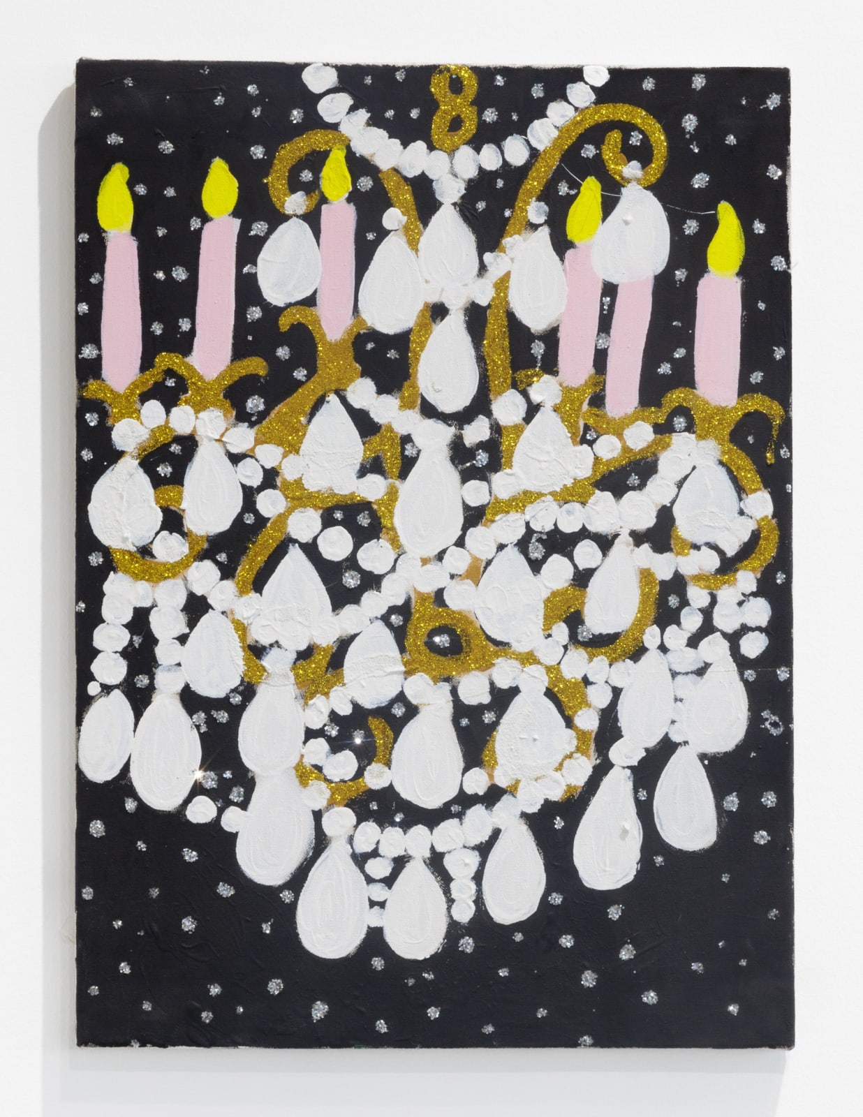 Gabrielle Graessle, lustre, 2024, acrylic and glitter on canvas