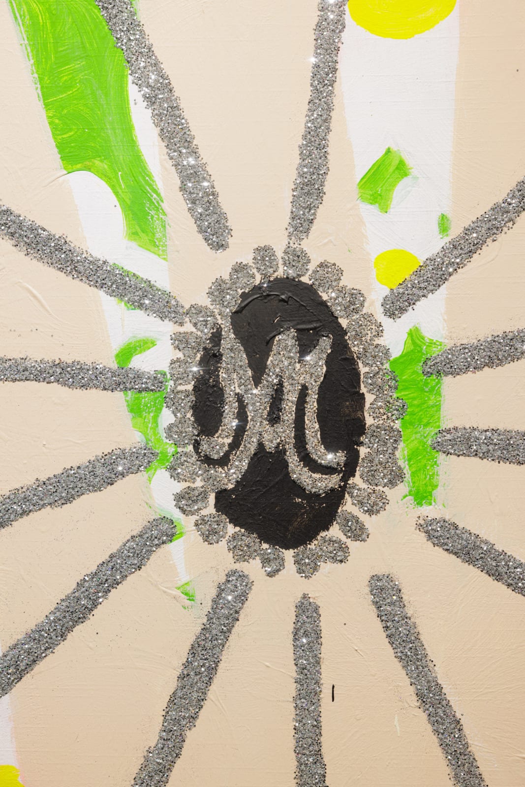 Gabrielle Graessle, daisy days, 2025 acrylic and glitter on canvas