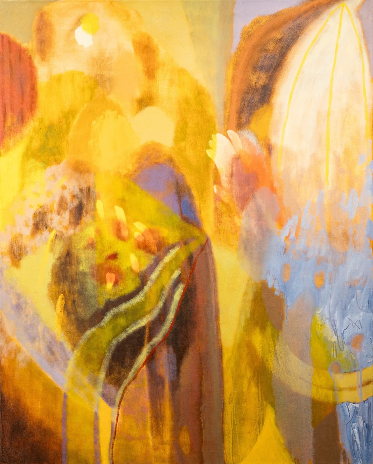 Rhiannon Inman-Simpson, Peeling away, oil on canvas, 80 x 100cm, 2025